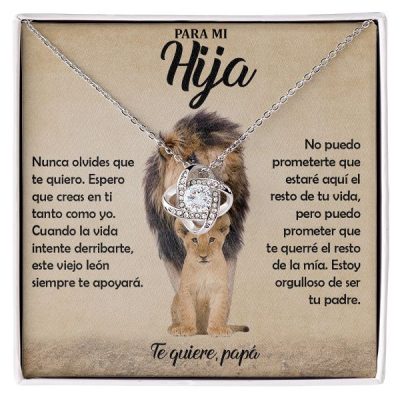 «Para mi hija» - Cadena de oro blanco de 14 quilates con colgante de circonitas LEONA