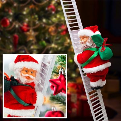 Papá Noel subiendo una escalera | LADDERSANTA