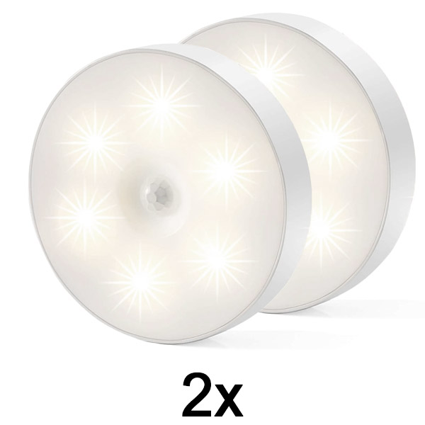 2x Lámpara LED inteligente con sensor de movimiento | LUMISIGN
