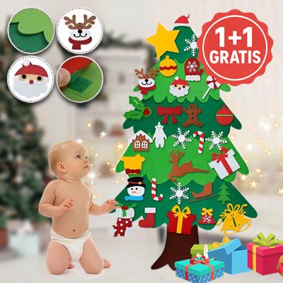 Árbol de Navidad de fieltro con adornos | FELTPINETREE